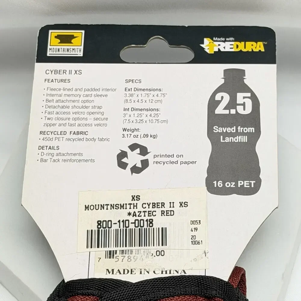Mountainsmith Camera Case Cyber II XS Red Black Compact Digital Camera Pouch NWT